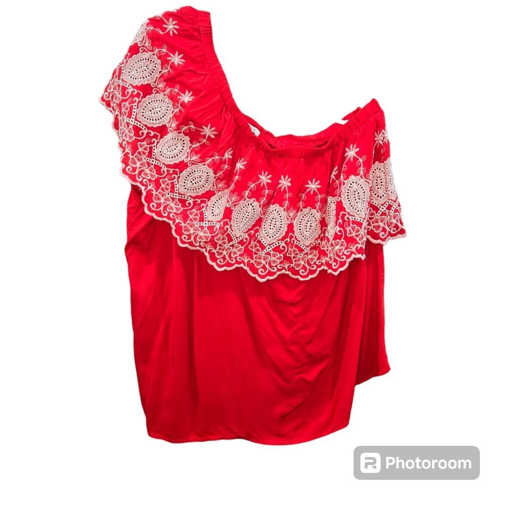 Maette One Shoulder Embroidered Top
